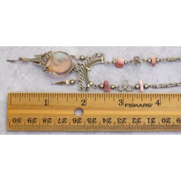 17 inch, Vintage Celestial Elven Circular Geometric Necklace - CP1 - Picture 3 of 3